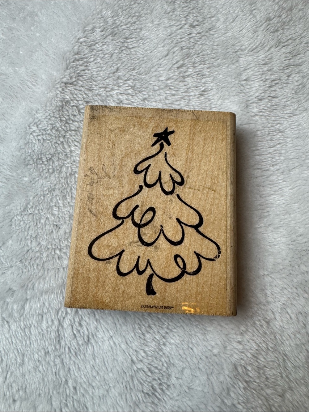 Stampin Up | Wooden Holiday Tree Stamp - Natural Wood